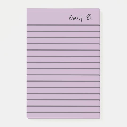 Personalized Custom Colour 4x6 Lined Post It Notes Zazzle Personalized Custom Colour 4x6 Lined