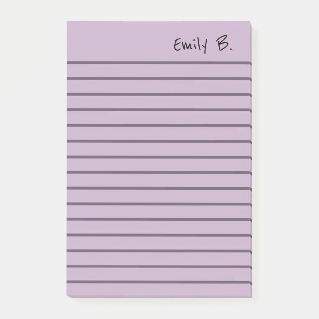 Personalized Custom Colour 4x6 Lined Post-it Notes (Front)