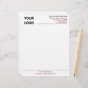Personalized Custom Company Letterhead with Logo