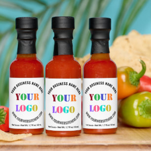 Personalized Custom Company Logo Text Hot Sauces