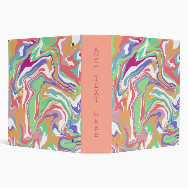 Personalized Custom Coral, Sage Green, Purple 3 Ring Binder (Background)