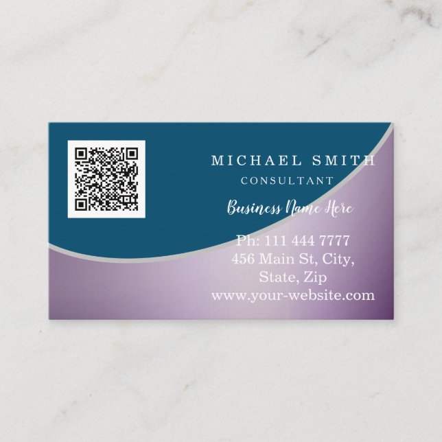 Personalized Custom Corporate QR Code Logo Business Card (Front)