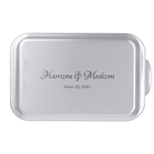 Personalized Custom Couple Name and Date Wedding Cake Pan