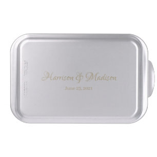 Personalized Custom Couple Name and Date Wedding Cake Pan