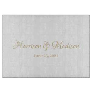 Personalized Custom Couple Name and Date Wedding Cutting Board