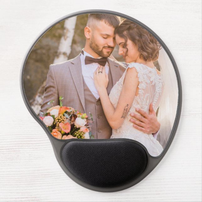 Personalized Custom Couple Photo Gel Mouse Pad (Front)