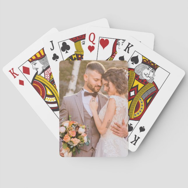 Personalized Custom Couple Photo Poker Cards (Back)