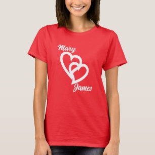 Personalized Custom Couple's Valentine's Day Gift T-Shirt