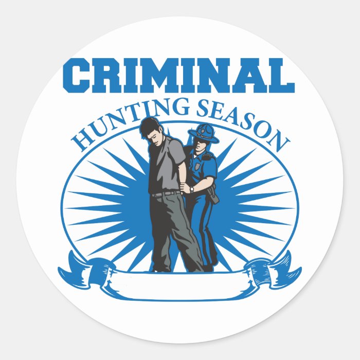 Personalized Custom Criminal Hunting Season Sticker