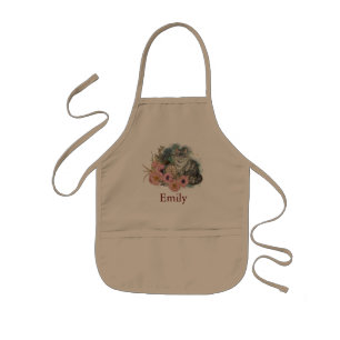 Personalized Custom Cute Animal Cat Kid Kids' Apron