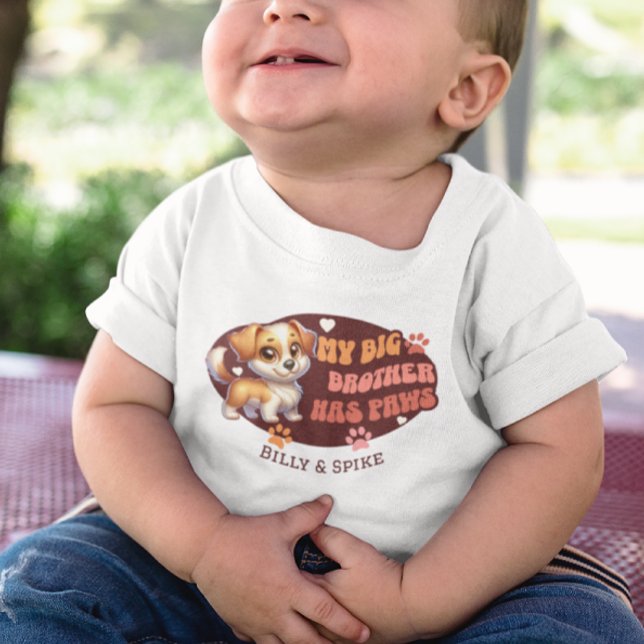 Personalized custom cute baby and dog  T-Shirt (Creator Uploaded)
