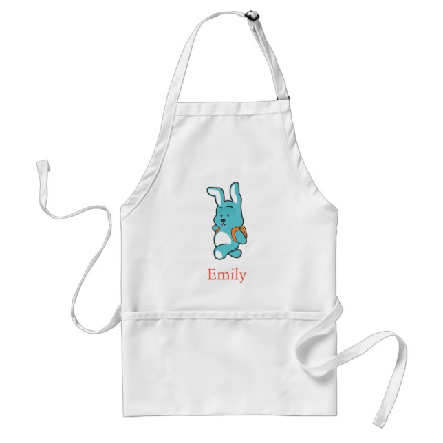 Personalized Custom Cute Funny Bear with Bag Adult Apron (Front)