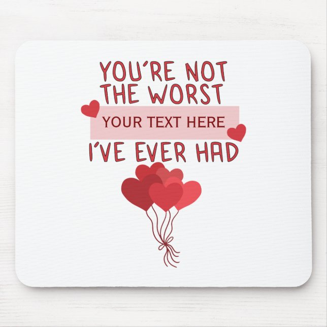 Personalized Custom Cute Valentines Day Mouse Pad (Front)
