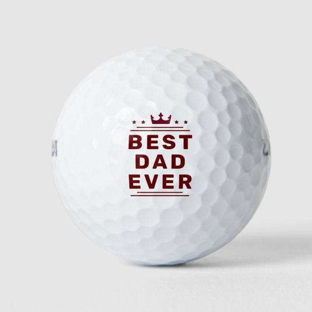 Personalized Custom Dad Fathers Day Photo Collage Golf Balls (Front)