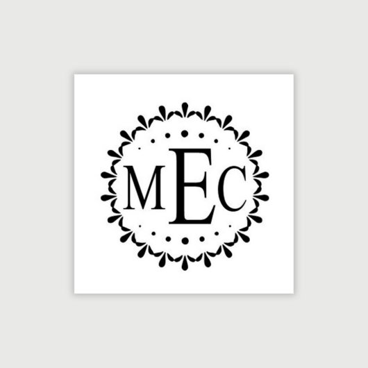 Personalized Custom Decorative Initial Embosser (Design View)