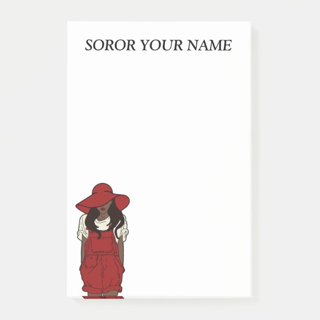 Personalized Custom Delta Sorority  Post-it Notes (Front)