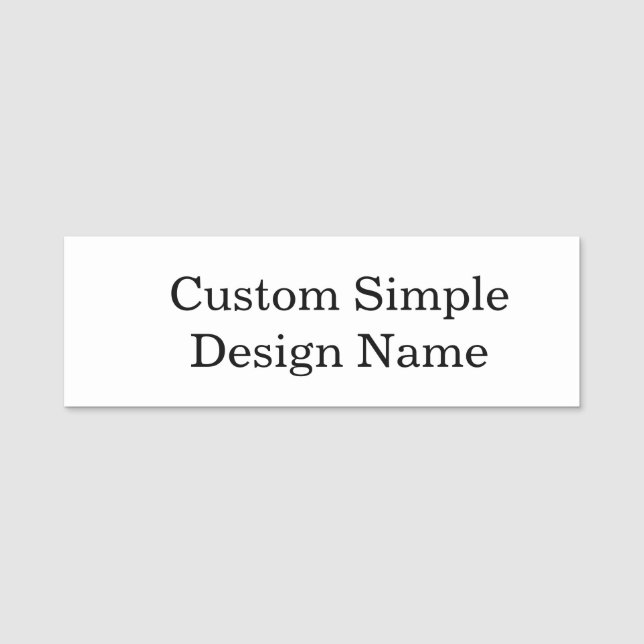 Personalized Custom Design Classic Name Tag (Front)