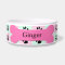 Personalized Custom Dog Bowl -- Pink Dog Bone