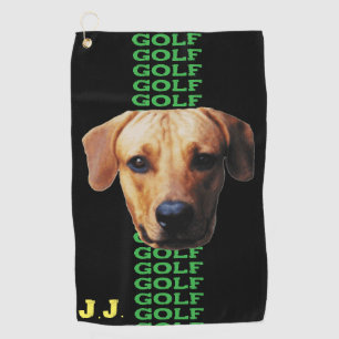 Personalized Custom Dog Face Golf Towel