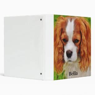 Personalized Custom Dog Lover Pet Photo and Name 3 Ring Binder