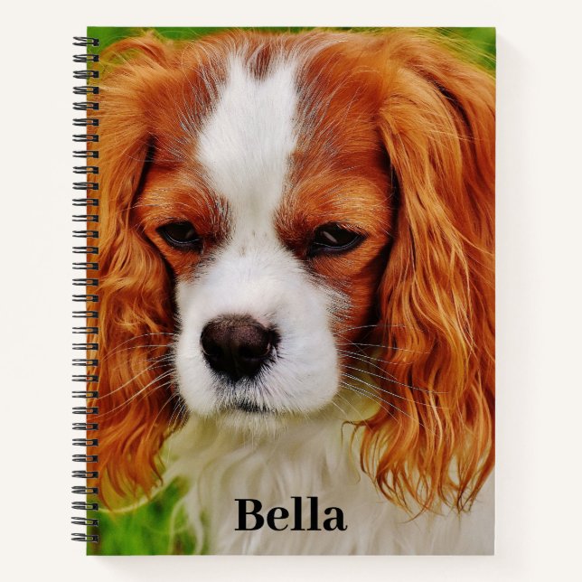 Personalized Custom Dog Lover Pet Photo and Name Notebook (Front)