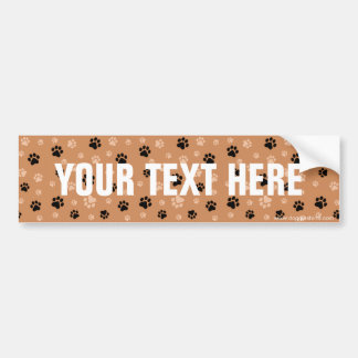 Personalized Custom Dog Paw Prints Bumper Stickers