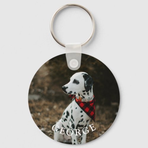 Personalized Custom Dog Pet Photo Keepsake Keychain