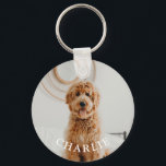 Personalized Custom Dog Pet Photo Keepsake Keychain<br><div class="desc">This custom keychain features a photo of your favorited beloved pet and their name. So cute for keeping your fur baby with you at all times. Easily personalize by adding your pet's photo and name.</div>