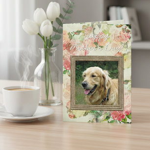 Personalized Custom Dog Photo For Mom Or Dad Card