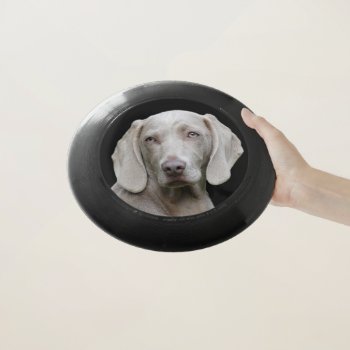 Personalized Custom Dog Photo Toy Frisbee Black by Magical_Maddness at Zazzle