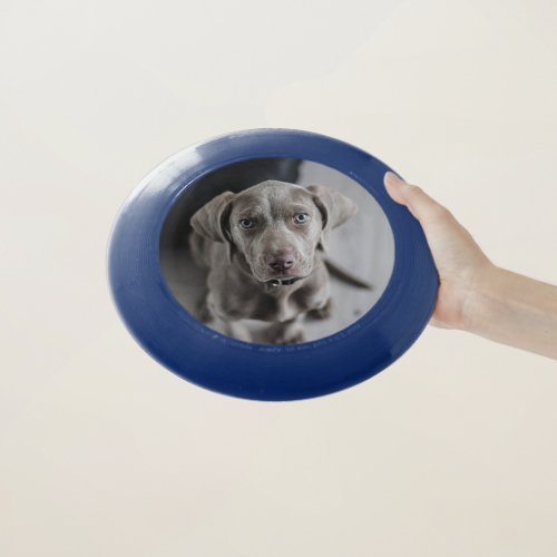 Personalized Custom Dog Photo Toy Frisbee Blue