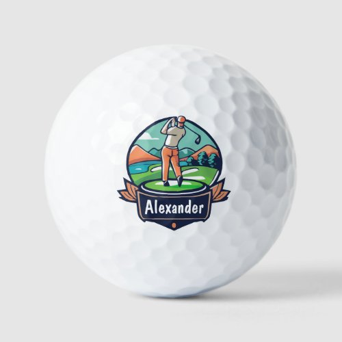 Personalized custom editable name logo Golf Balls