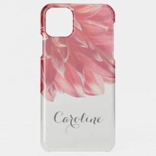 Personalized Custom Elegant Coral Red Flower iPhone 11 Pro Max Case