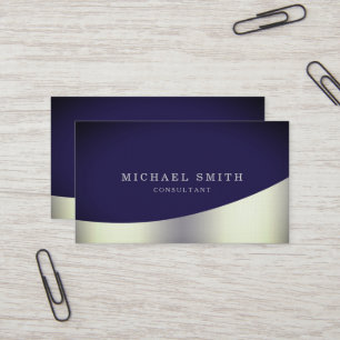 Personalized Custom Elegant Modern Plain Metal Business Card