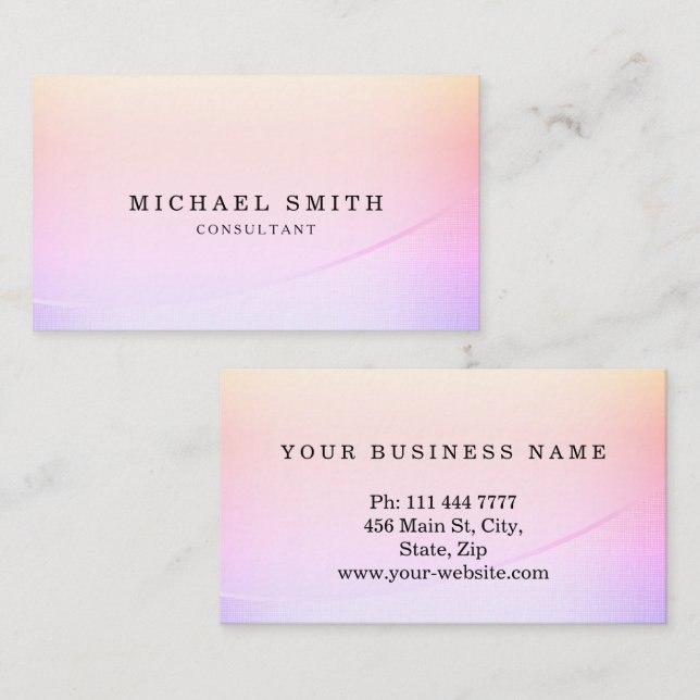 Personalized Custom Elegant Modern Plain Metal Business Card (Front/Back)
