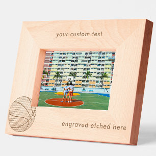 Personalized Custom Engraved Etched Basketball Frames