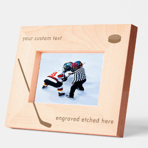 Personalized Custom Engraved Etched Ice Hockey