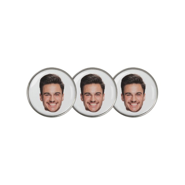 Personalized Custom Face Golf Ball Marker (3 Up)