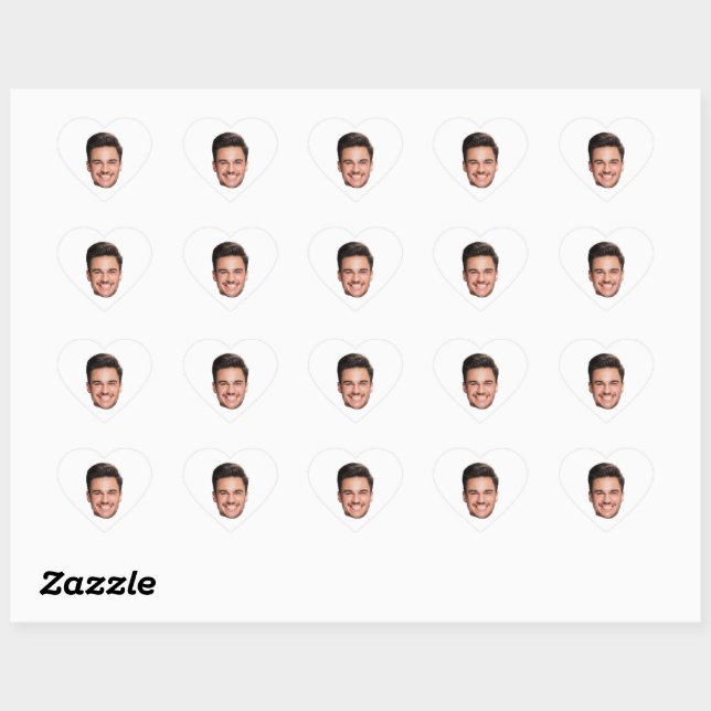 Personalized Custom Face Heart Sticker (Sheet)