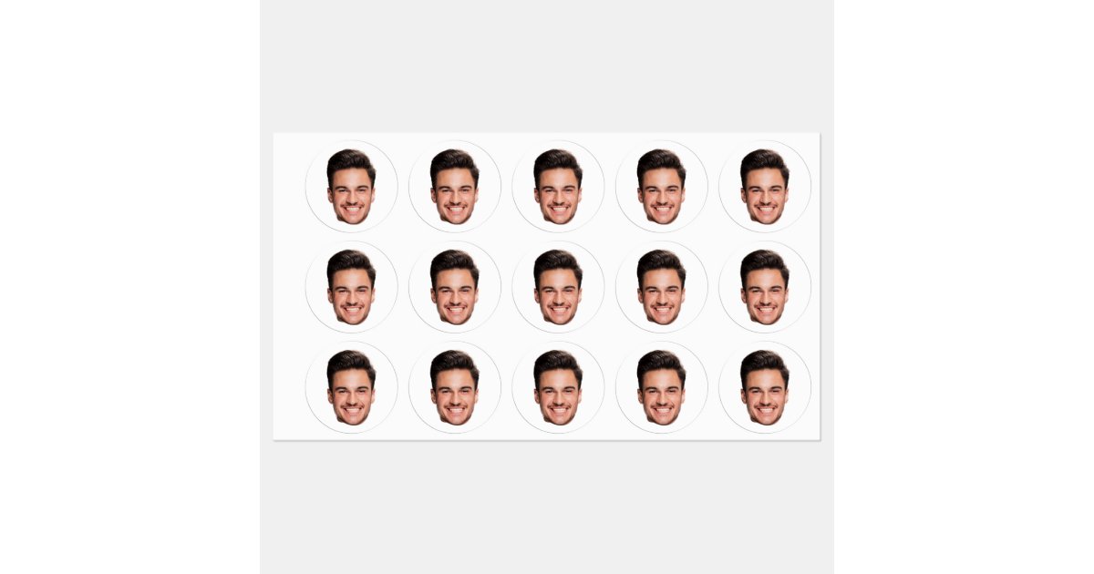 Personalized Custom Face Labels | Zazzle