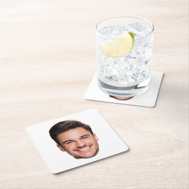 Personalized Custom Face Square Paper Coaster (Insitu)