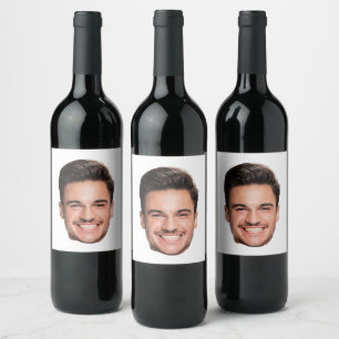 Personalized Custom Face Wine Label