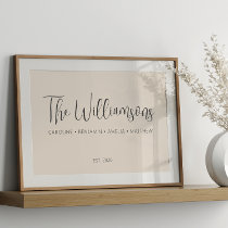 Personalized Custom Family First Last Names Sign