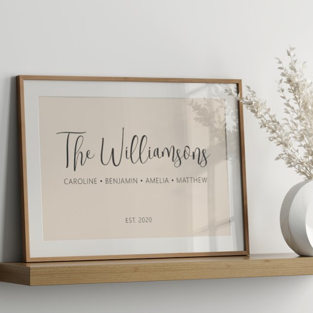 Personalized Custom Family First Last Names Sign (Creator Uploaded)