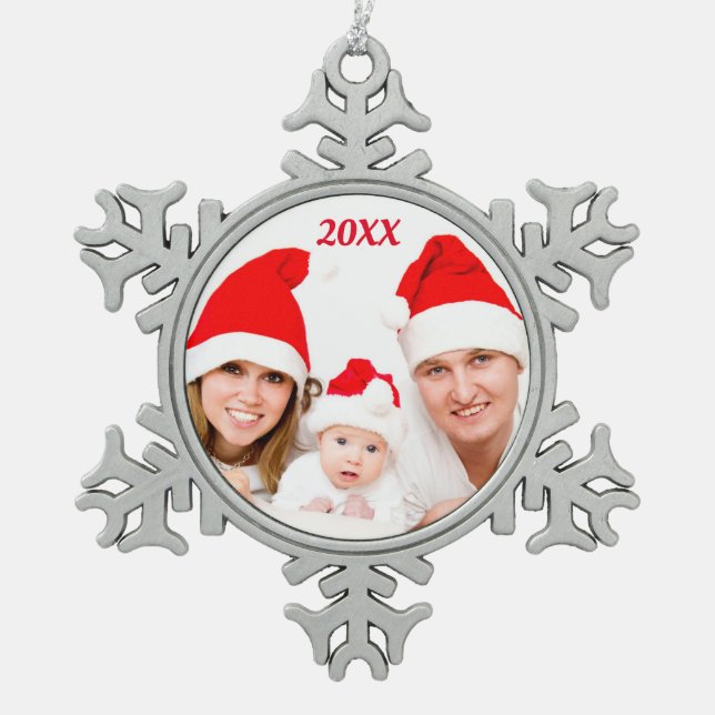 Personalized Custom FAMILY Holiday Photo Ornament (Front)