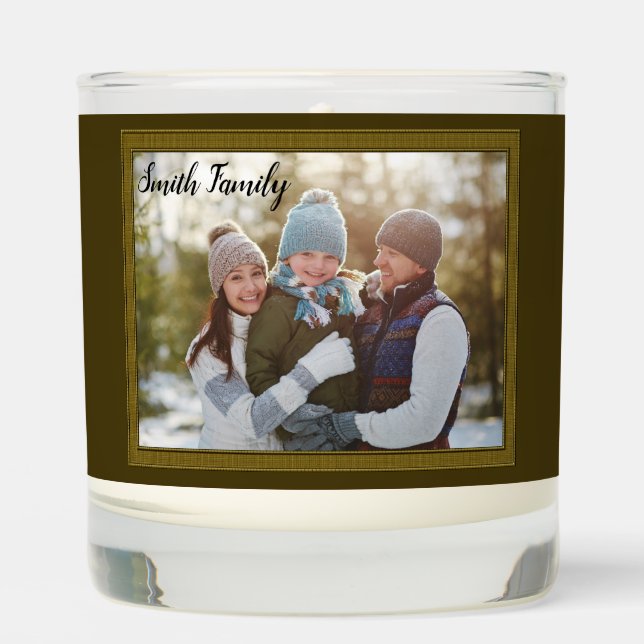 Personalized Custom Family Image Family Gift Scented Candle (Front)