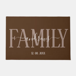 Personalized Custom Family Name signature Door Mat