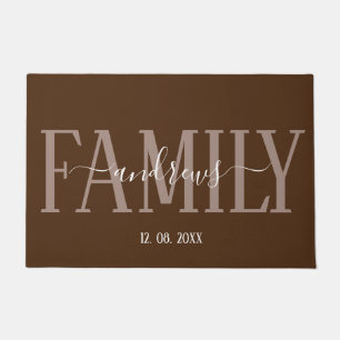 Personalized Custom Family Name signature Door Mat