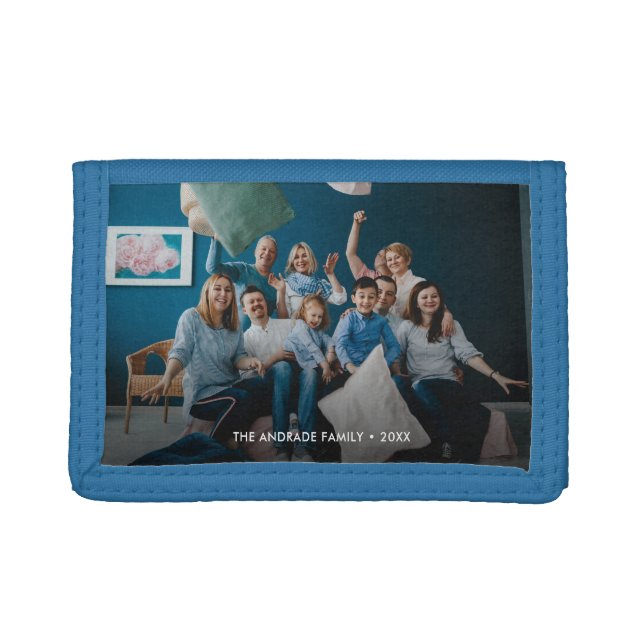 Personalized Custom Family Photo Trifold Wallet (Front)