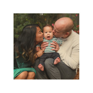 Personalized Custom Family Photo  Wood Wall Art